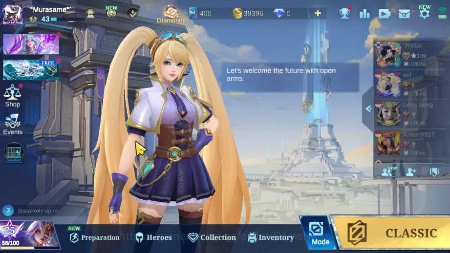 Mobile Legends: Bang Bang Accounts Hero 83|Skin 119|Max Emblem|KOF Karina,SABER[Freya image 1