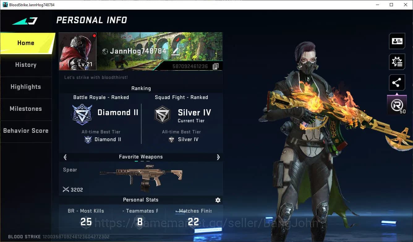 Blood Strike Accounts ASIA|COLLAB=AK47,M700,QBZ96|ULTRA=KRAKEN,ETMAN|MOR image 12