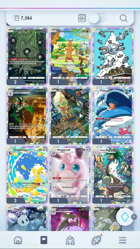 Pokémon TCG Pocket Accounts EN 7,5K Card|181 EX|4 Crown [Lunala,Arboliva,Metal image 10
