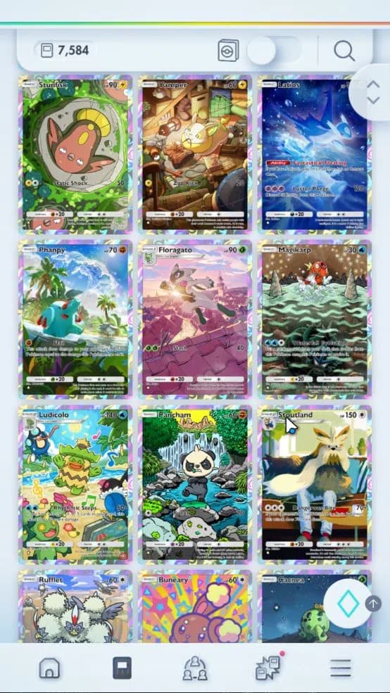 Pokémon TCG Pocket Accounts EN 7,5K Card|181 EX|4 Crown [Lunala,Arboliva,Metal image 13