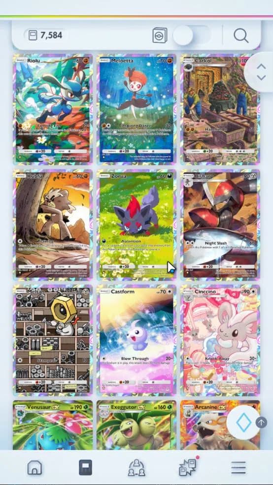 Pokémon TCG Pocket Accounts EN 7,5K Card|181 EX|4 Crown [Lunala,Arboliva,Metal image 17