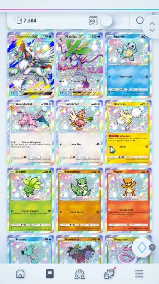 Pokémon TCG Pocket Accounts EN 7,5K Card|181 EX|4 Crown [Lunala,Arboliva,Metal image 3