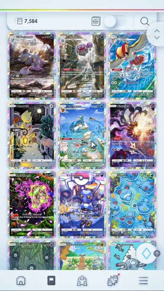 Pokémon TCG Pocket Accounts EN 7,5K Card|181 EX|4 Crown [Lunala,Arboliva,Metal image 9