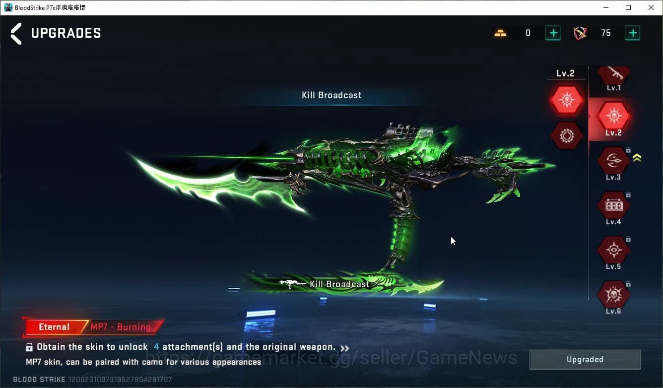 Blood Strike Accounts ASIA|ETERNAL Lv2 MP7-Burning+Collab 7DS(Lucian-Dem image 16