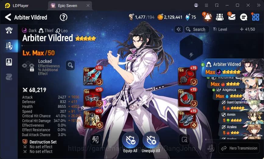 Epic Seven Accounts Global Unverif | 3ML | Vildred | Veronika | Angeli image 14