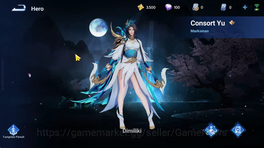 Honor of Kings Accounts Hero 14 Skin 3|Fresh Starter| (Consort Yu Legend) image 3