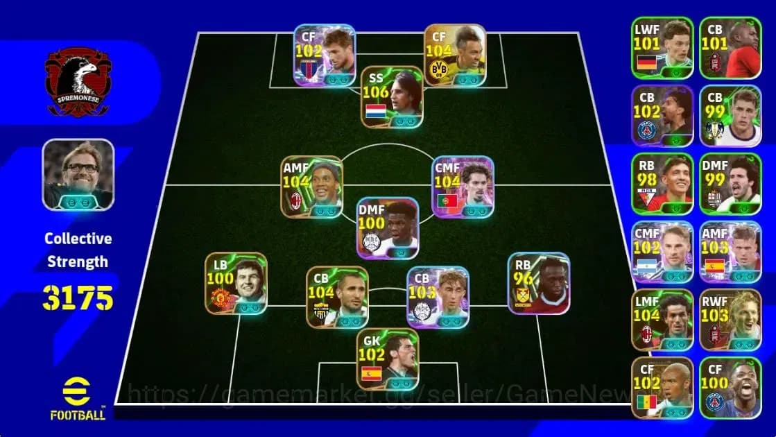 eFootball Accounts Android|Johan,KruyfJürgen Klopp,Shevchenko, Hazard image 1