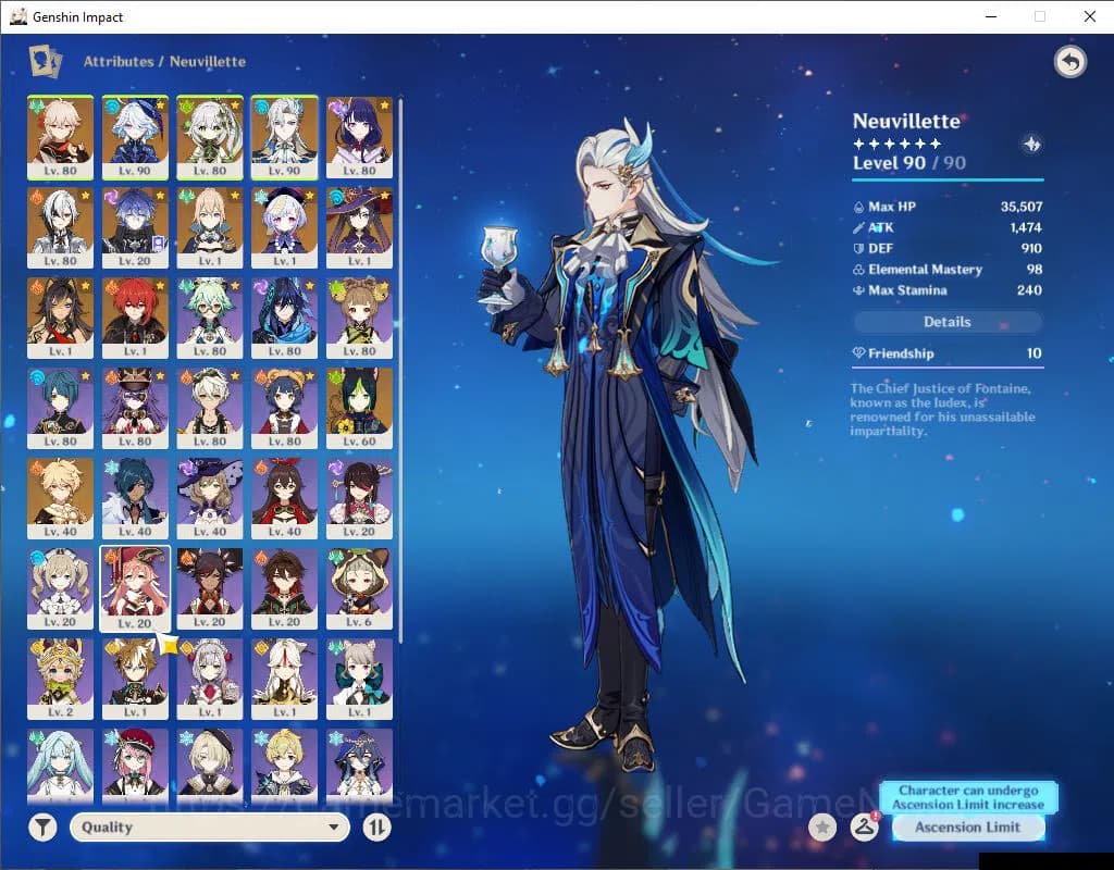 Genshin Impact Accounts ASIA|AR 55|7 Limited +6(*5Weapon)|[Neuvillate,Nahi image 3