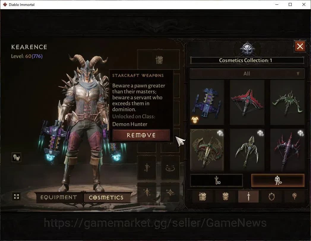 Diablo Immortal Accounts NA- Chains Of Honor|CS ON|Lv60(776)|Demon Hunter|C image 8