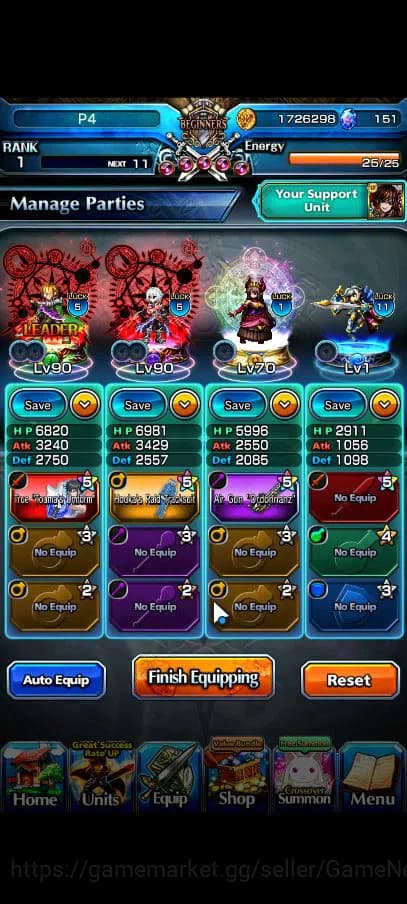 Grand Summoners Accounts Global|Rank 1|Starter|9 Ascend|ChloeTW,S Chloe,S M image 1