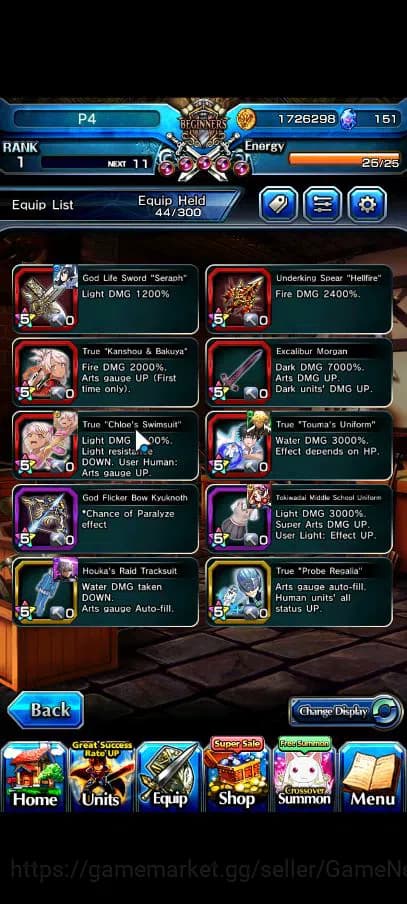 Grand Summoners Accounts Global|Rank 1|Starter|9 Ascend|ChloeTW,S Chloe,S M image 3