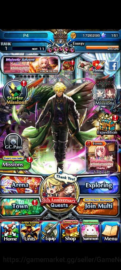 Grand Summoners Accounts Global|Rank 1|Starter|9 Ascend|ChloeTW,S Chloe,S M image 4