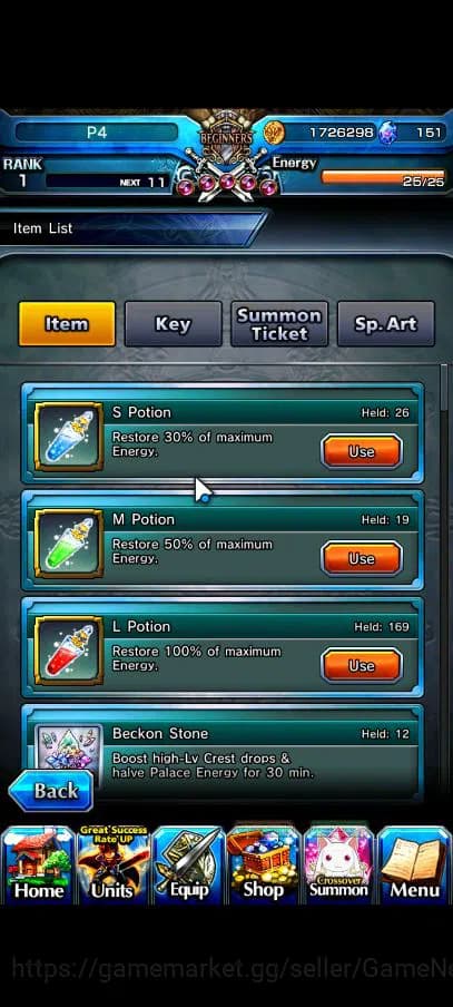 Grand Summoners Accounts Global|Rank 1|Starter|9 Ascend|ChloeTW,S Chloe,S M image 5