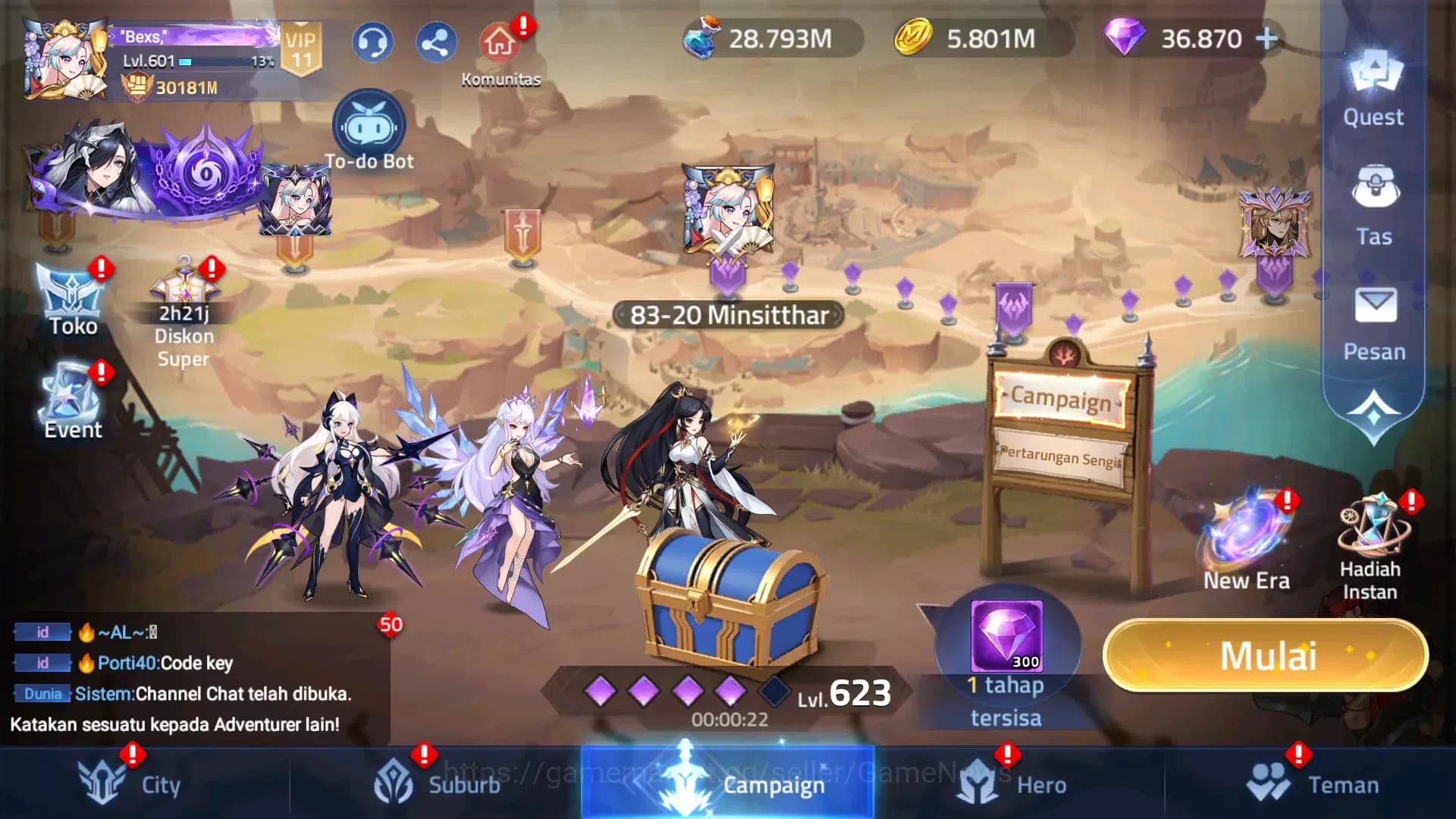 Mobile Legends: Adventure Accounts Sv 30xxx|VIP11|Lv 601|30181M Pwr|62 Nexus,82Awk|18 image 2