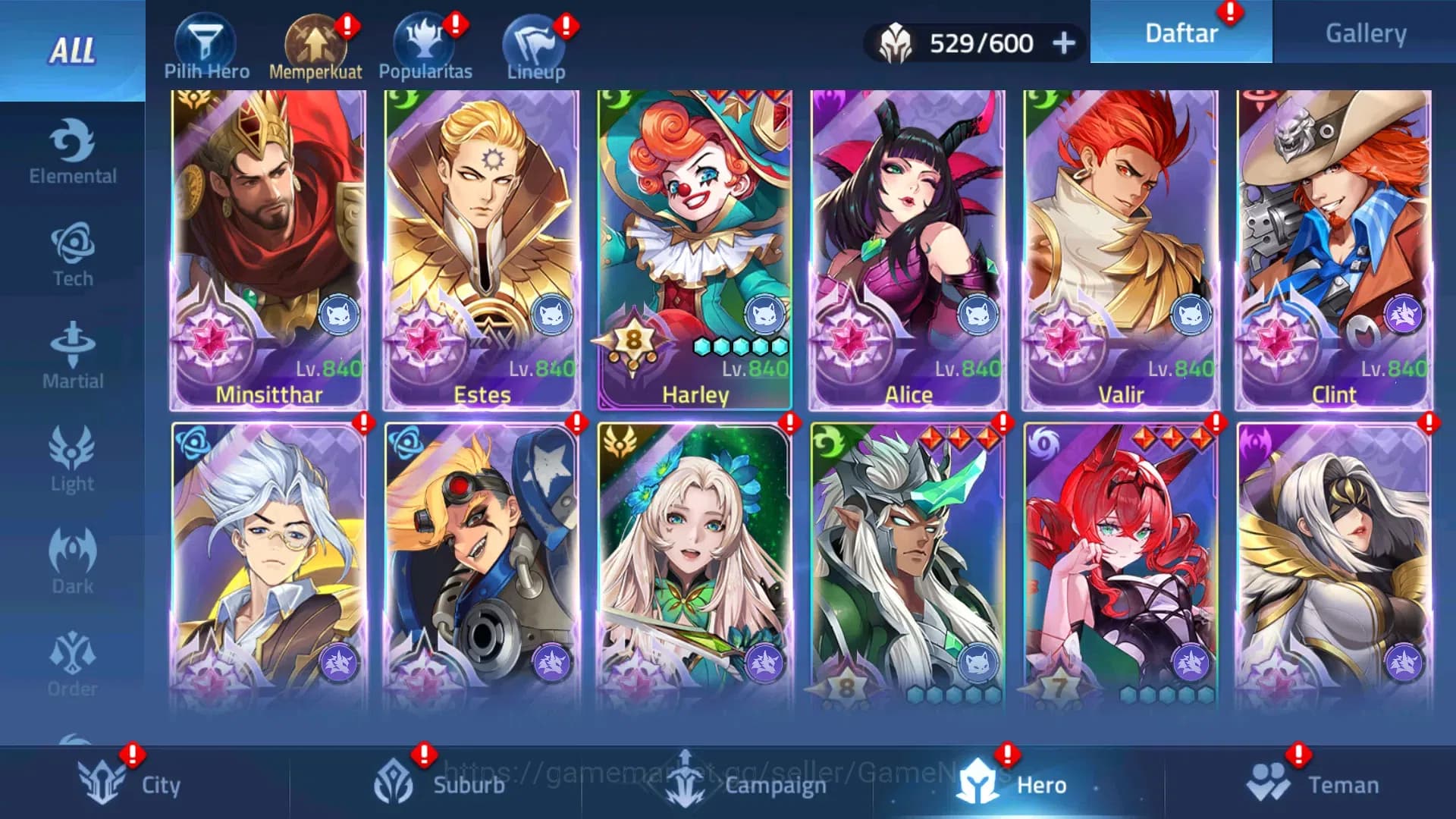 Mobile Legends: Adventure Accounts Sv 30xxx|VIP11|Lv 601|30181M Pwr|62 Nexus,82Awk|18 image 8