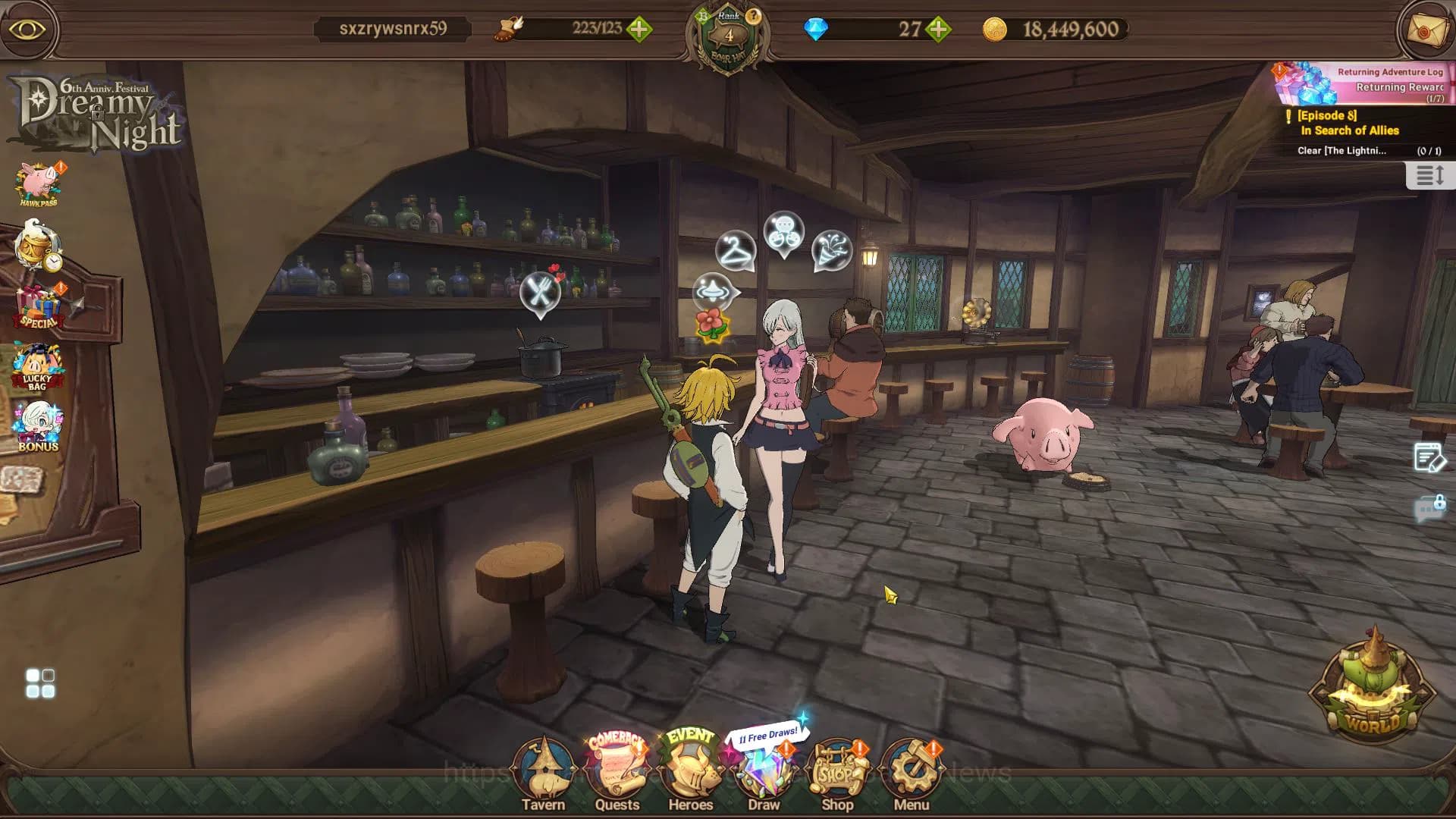 The Seven Deadly Sins: Grand Cross Accounts Global|655K CC|Starter Ch1|4 UR| Oppressor Demon K image 1