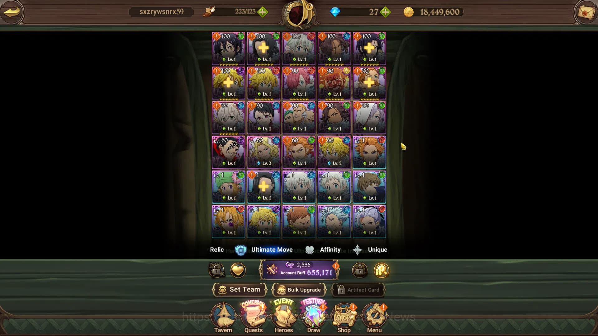 The Seven Deadly Sins: Grand Cross Accounts Global|655K CC|Starter Ch1|4 UR| Oppressor Demon K image 4