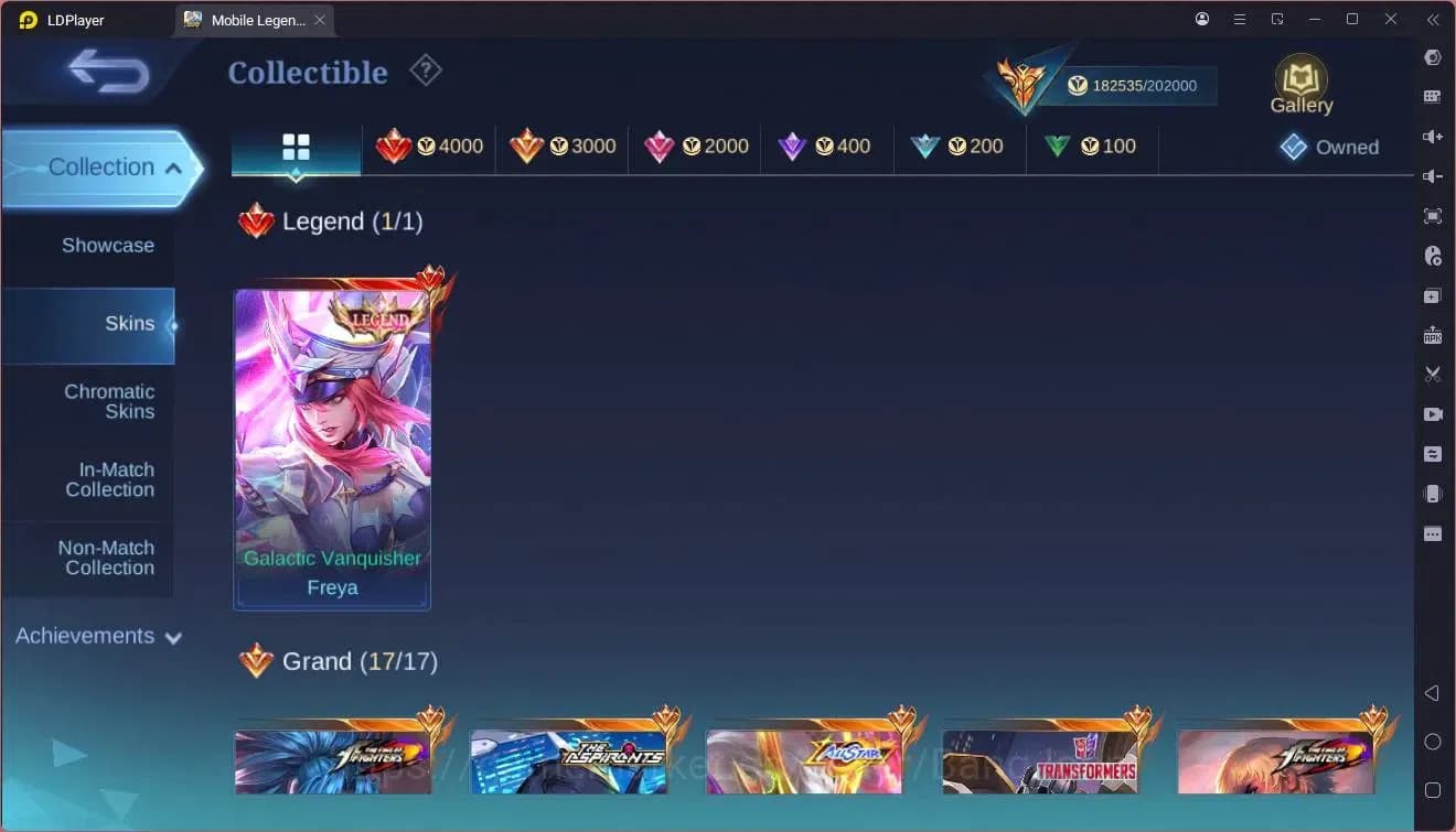 Mobile Legends: Bang Bang Accounts GLOBAL Hero 132 Skin 462|Legend freya|Allstar mosk image 5