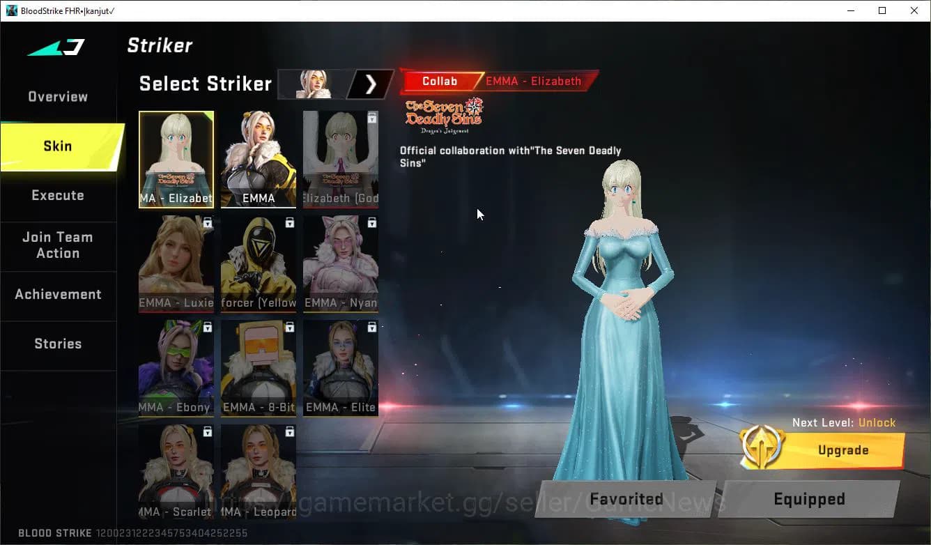 Blood Strike Accounts ASIA|Collab 7DS (Emma-Elizabeth,AK47-Rhita,Karl98, image 3