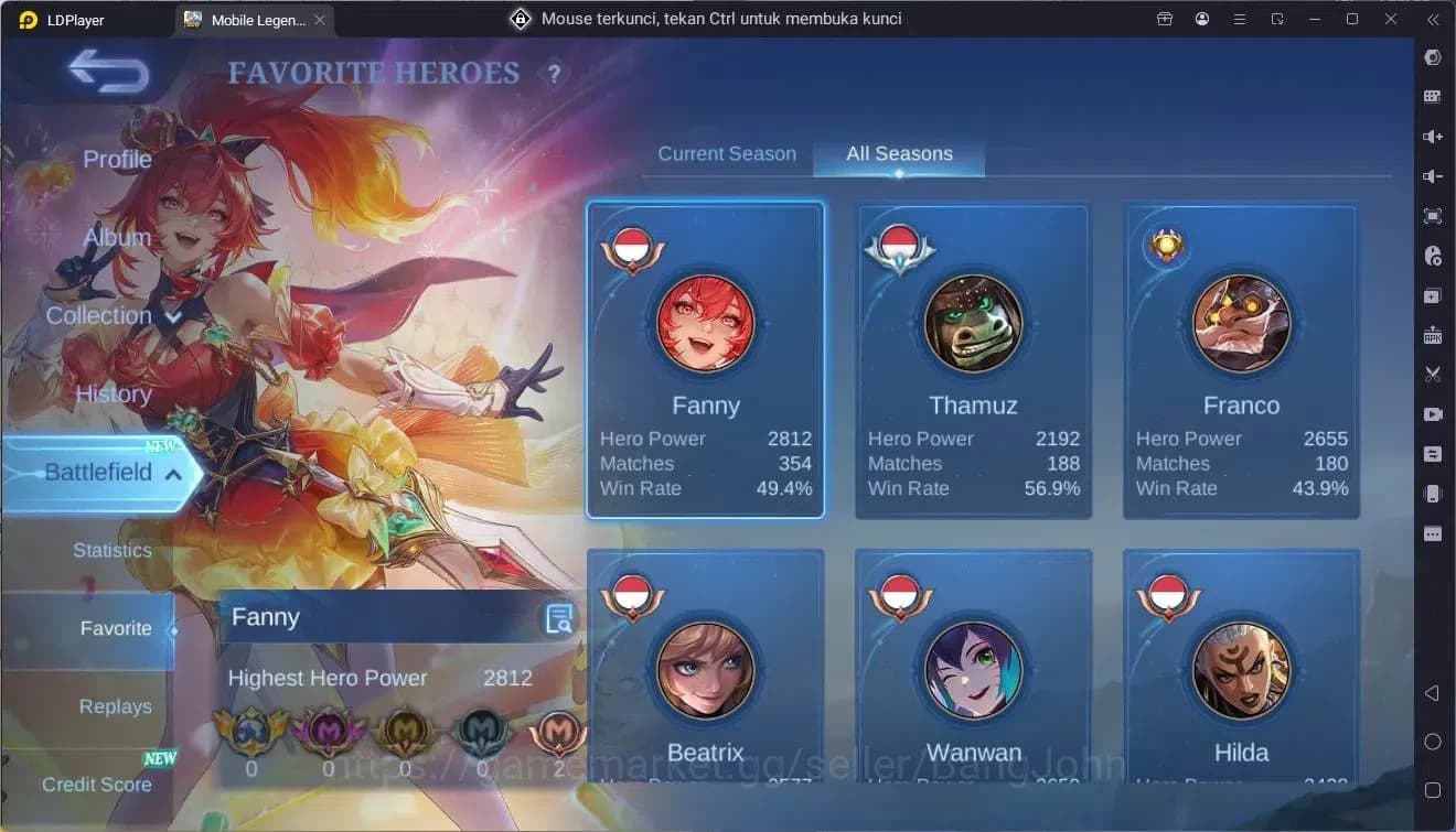 Mobile Legends: Bang Bang Accounts Global|Hero 106|Skin 182|Renowned|Transformers Rog image 19
