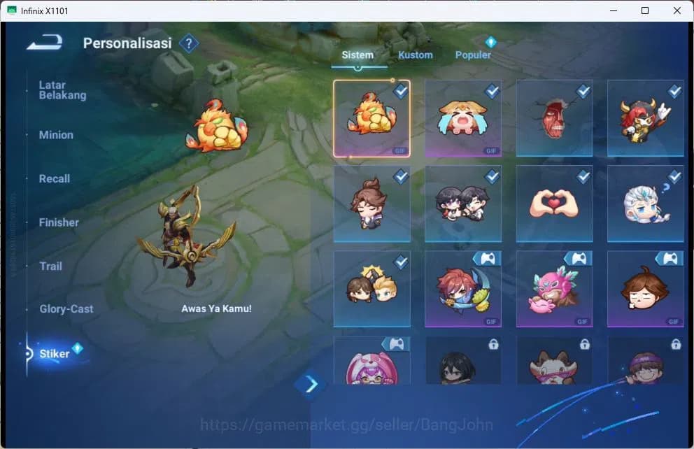 Honor of Kings Accounts GLOBAL|50HR|32SK|JJK=GARO|EPIC=MOZI,GAO CHANGGONG, image 11