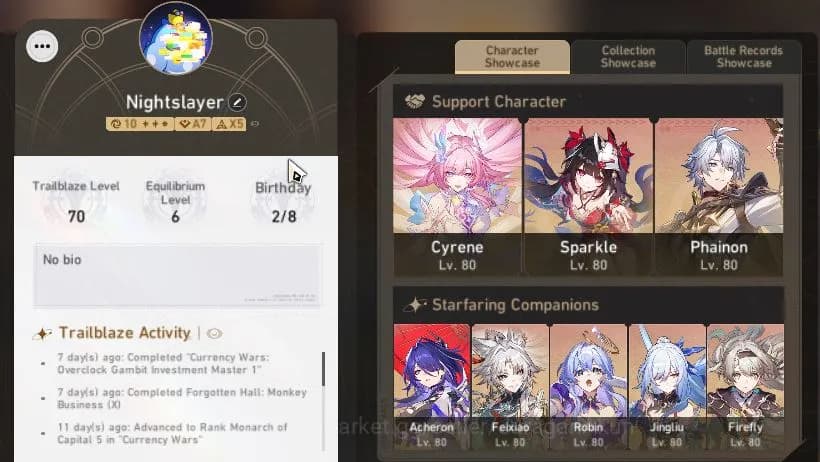 Honkai Star Rail Accounts ASIA|TL 70|16 Limited|[Phainon,Casto,Cyrene,Sparkl image 2