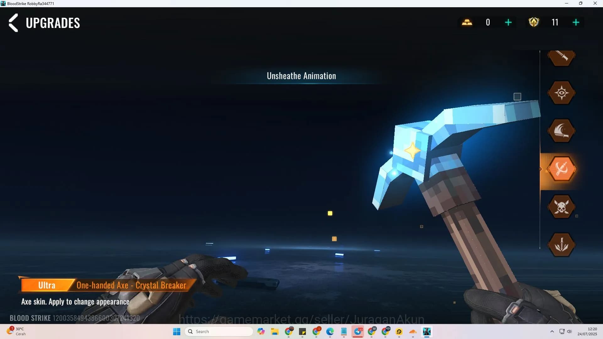 Blood Strike Accounts Asia | Fresh Starter Glock Venom,One Handed Axe-Cr image 3