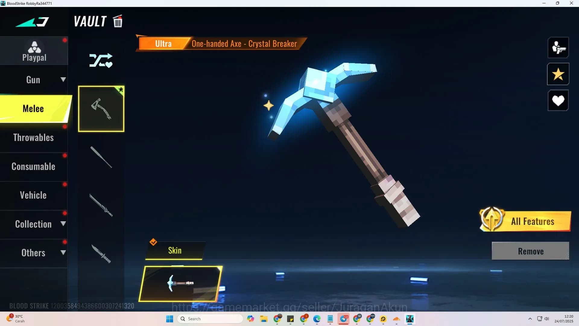 Blood Strike Accounts Asia | Fresh Starter Glock Venom,One Handed Axe-Cr image 4