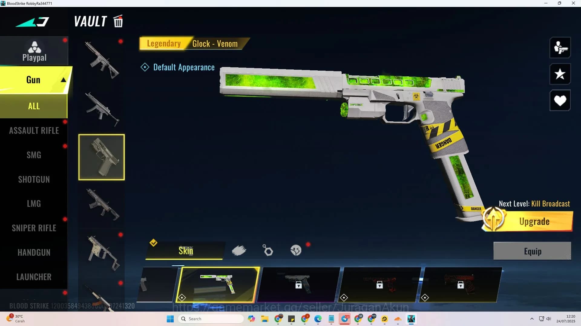 Blood Strike Accounts Asia | Fresh Starter Glock Venom,One Handed Axe-Cr image 5