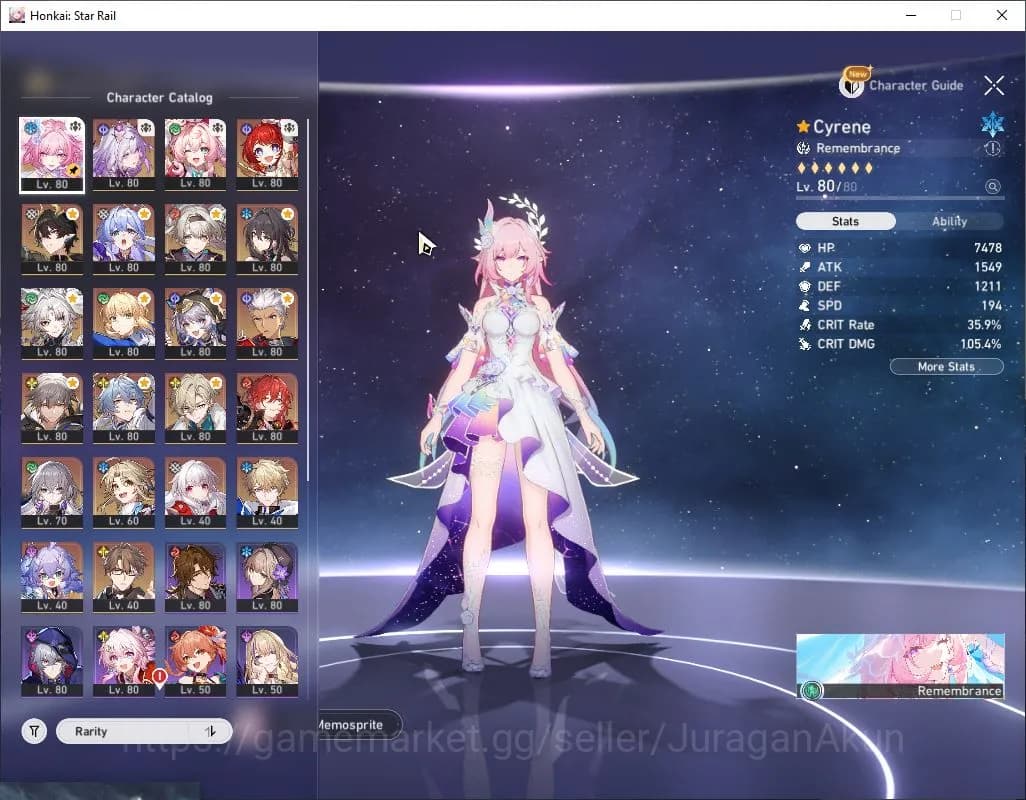 Honkai Star Rail Accounts ASIA|Casto Team|TL 70|14 Limited |Cyrene+Sign,Cast image 3