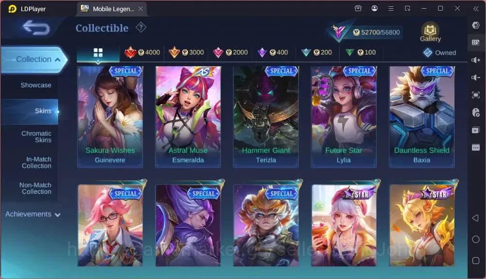 Mobile Legends: Bang Bang Accounts GLOBAL Hero 132 Skin 243|Star Hayabusa|Valentine F image 16
