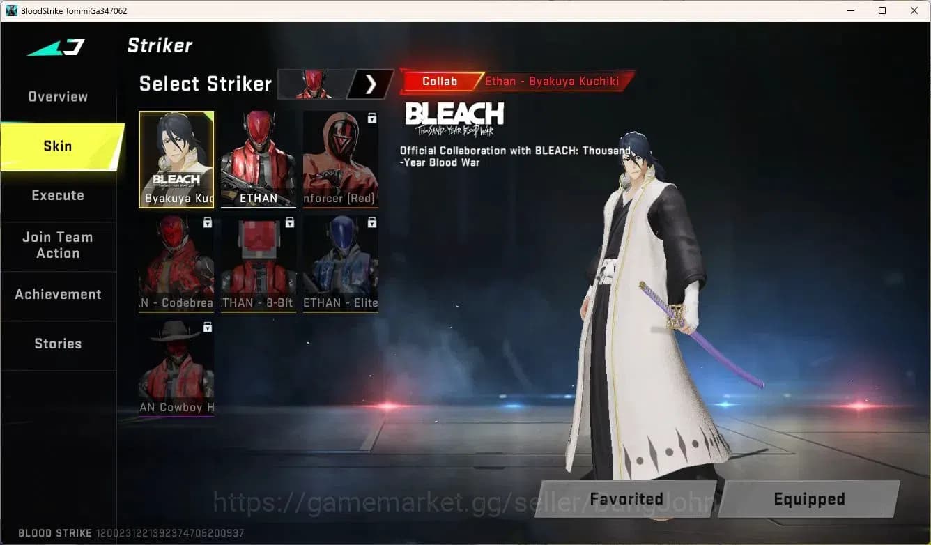Blood Strike Accounts ASIA | BLEACH Byakuya Kuchiki | Ultra QBZ95 | 2 Le image 8