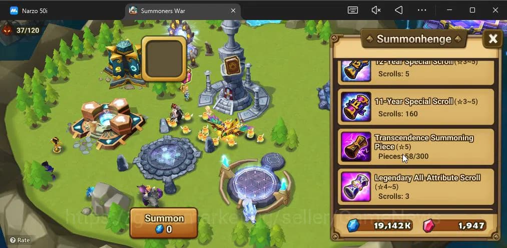 Summoners War: Sky Arena Accounts ASIA|Lv 26|Fresh Starter| Teshar | 1,9K Crystal + image 5