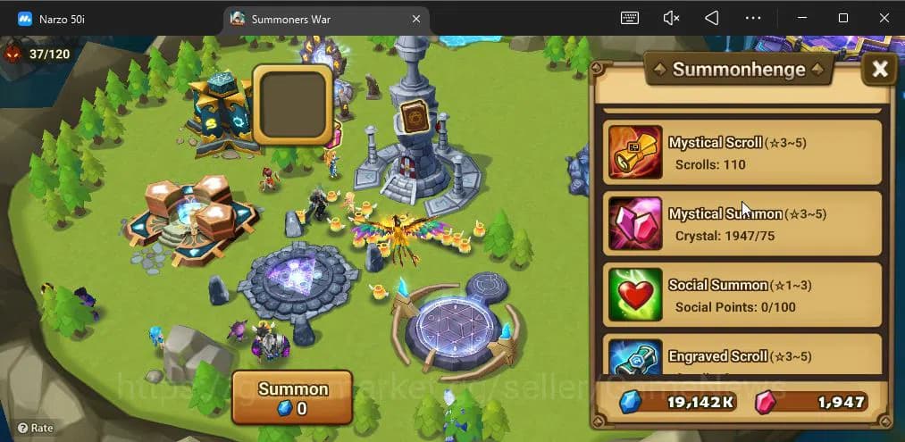 Summoners War: Sky Arena Accounts ASIA|Lv 26|Fresh Starter| Teshar | 1,9K Crystal + image 7