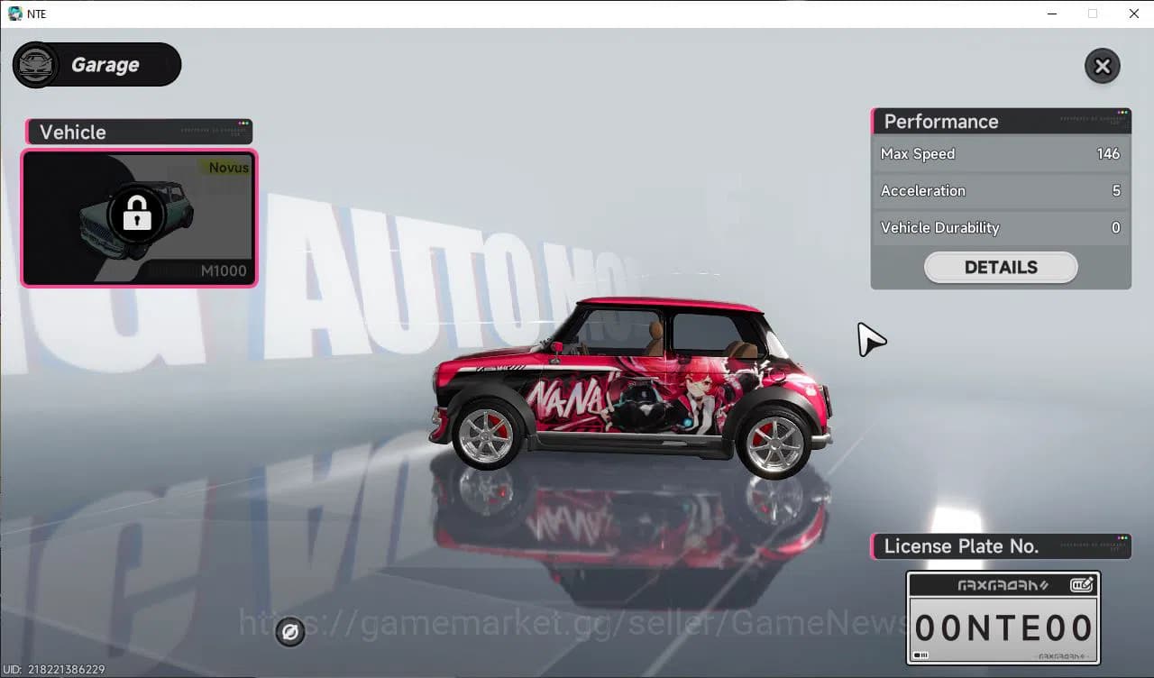 Neverness to Everness Accounts GLOBAL NA |HL 3| 1 SSR Limited Nanally + Car Skin image 4