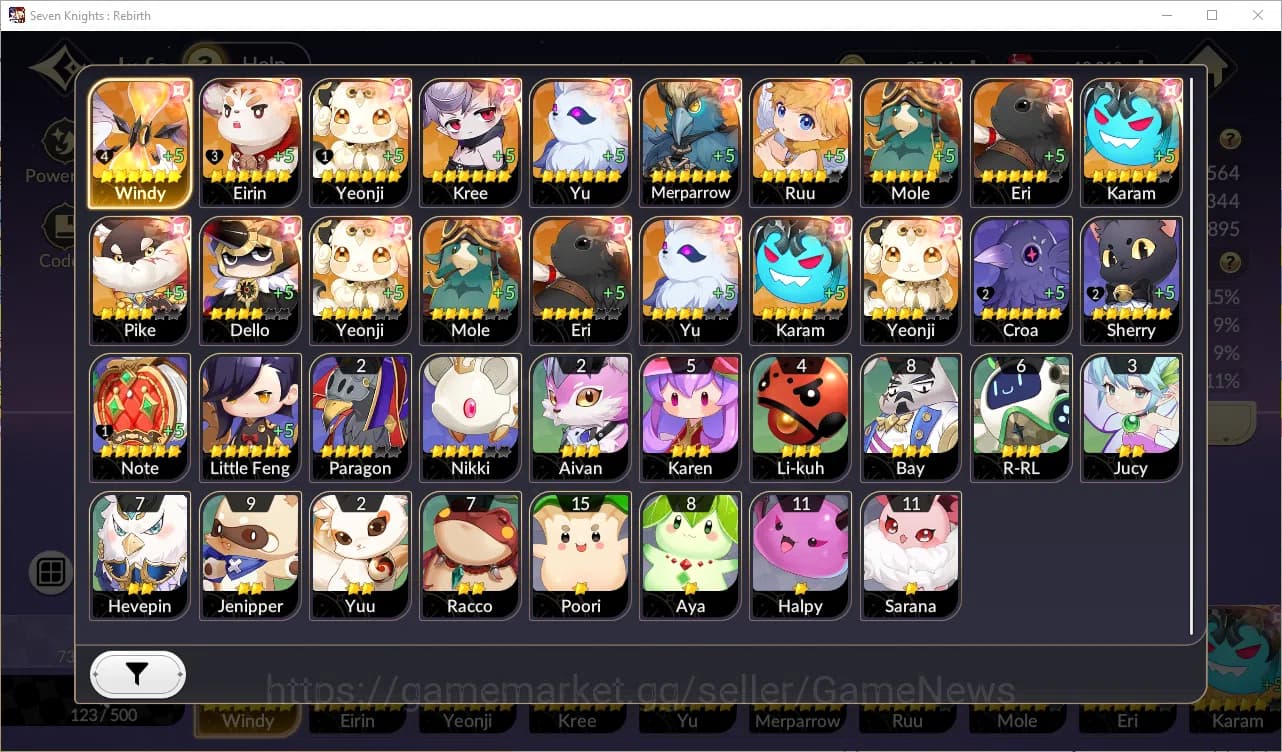 Seven Knights Re:Birth Accounts GLOBAL SEA ENDGAME| Full 5 Ex-7k & 34 TC6+ (Yeonhe image 3