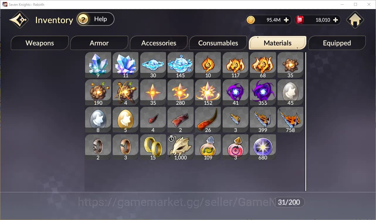 Seven Knights Re:Birth Accounts GLOBAL SEA ENDGAME| Full 5 Ex-7k & 34 TC6+ (Yeonhe image 8