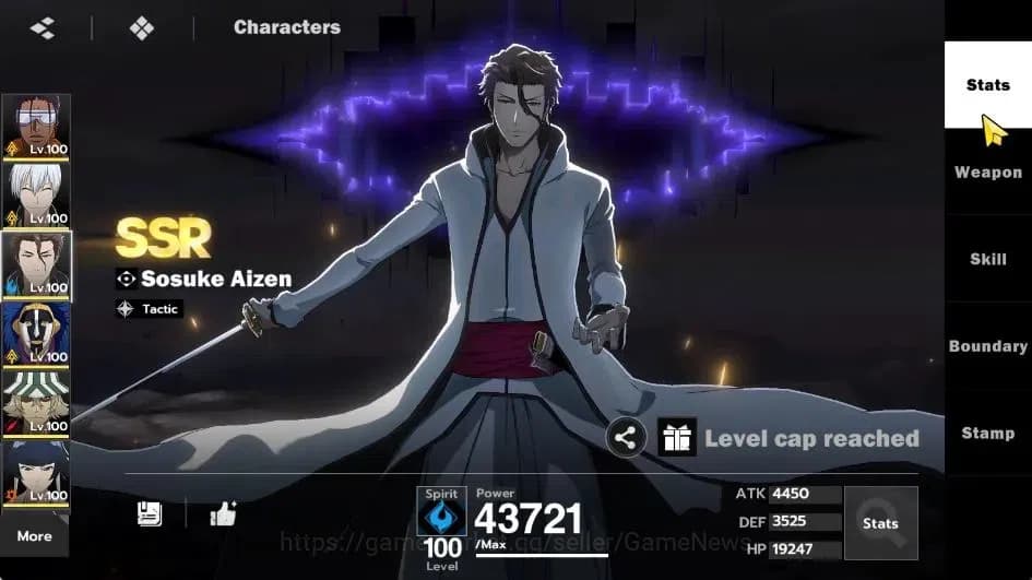 BLEACH: Soul Resonance Accounts NuverseSEA|LV 75|10 SSR [(Grimmjow,TosenB6,GinB4,A image 10