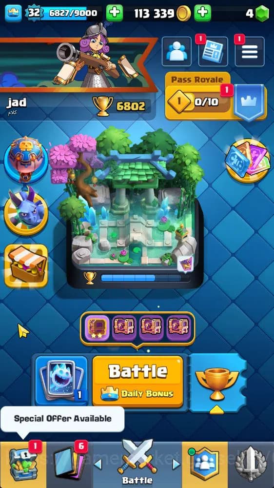 Clash Royale Accounts Lv 32|Trophy 6802|KTL 11|Limited Skin|Card 119|2 H image 1