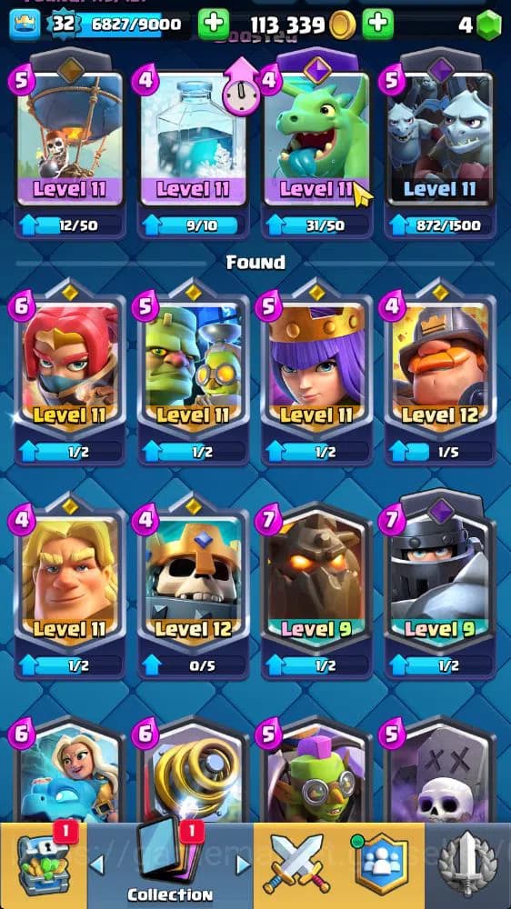 Clash Royale Accounts Lv 32|Trophy 6802|KTL 11|Limited Skin|Card 119|2 H image 14