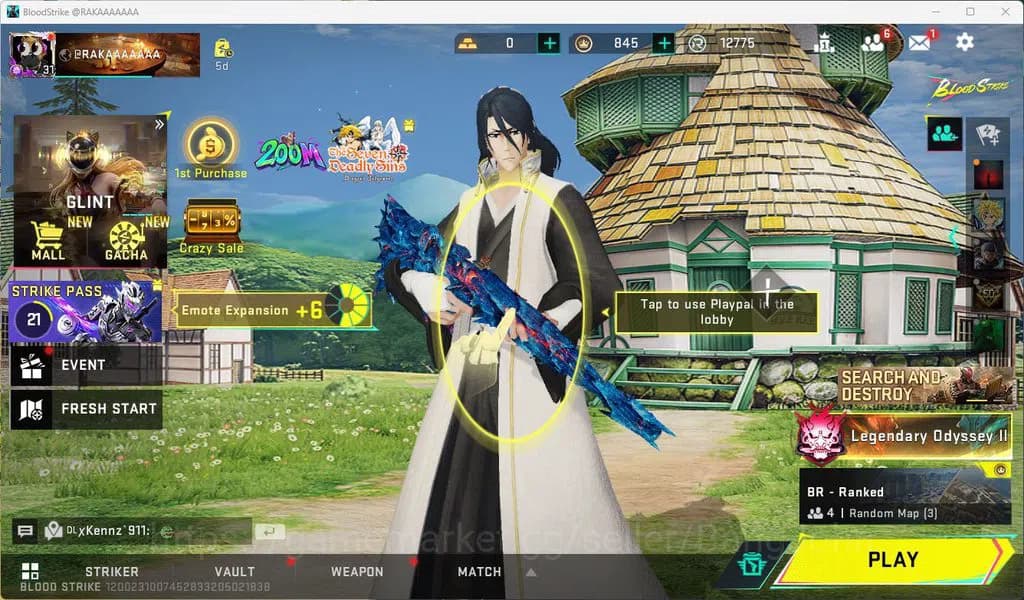 Blood Strike Accounts ASIA|ETERNAL=KALA(LVL1)|COLAB=KAR98K,QBZ95|LIMITED image 1