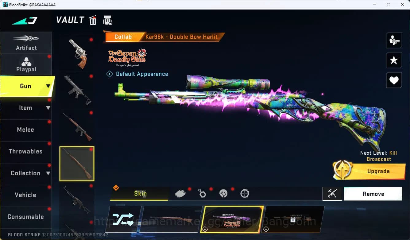 Blood Strike Accounts ASIA|ETERNAL=KALA(LVL1)|COLAB=KAR98K,QBZ95|LIMITED image 8