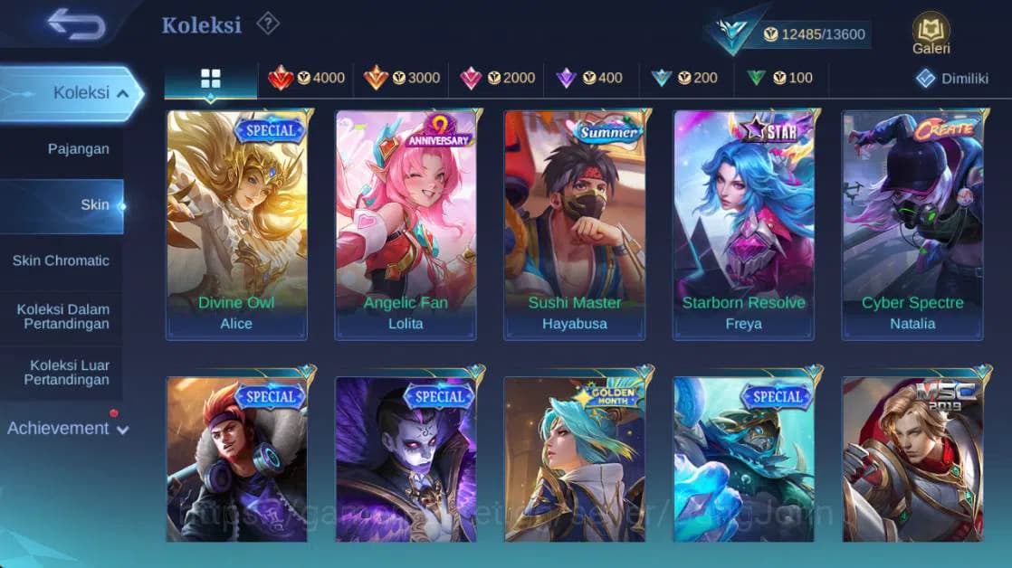 Mobile Legends: Bang Bang Accounts Global,Skin 68,hero 55,Dtamer lance,VNM hanabi,Sab image 7