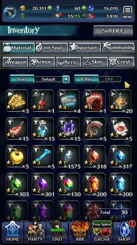Last Cloudia Accounts GLOBAL|Rank 9, Top Tier Unit Goddess Lilaha (Max L image 11