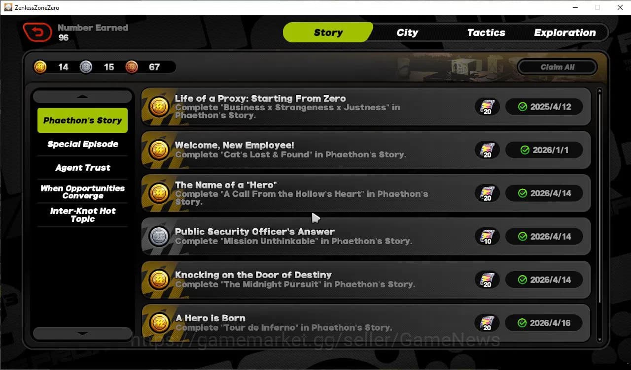 Zenless Zone Zero Accounts ASIA|IK 38|S1 Epilogue|1,1K Polyc|2 Limited[Ye Shu image 6