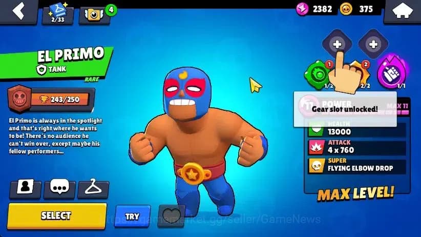 Brawl Stars Accounts 1004 Trophy|17 Brawlers 3 Max Lv [Edgar,Primo,Shel image 11