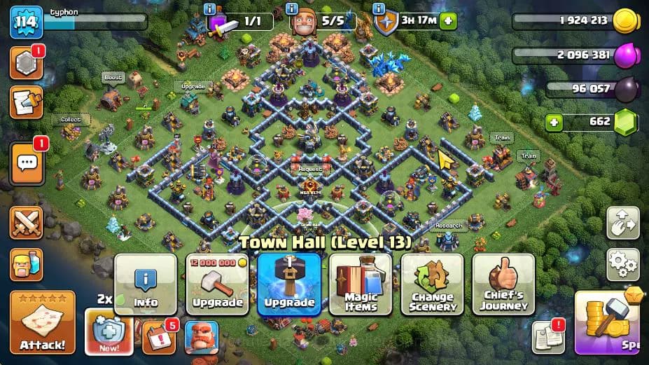 Clash of Clans Accounts TH 13-BH 9|Limited Skin|LV 114|HH 7|BK 42,AQ 37,GW image 1