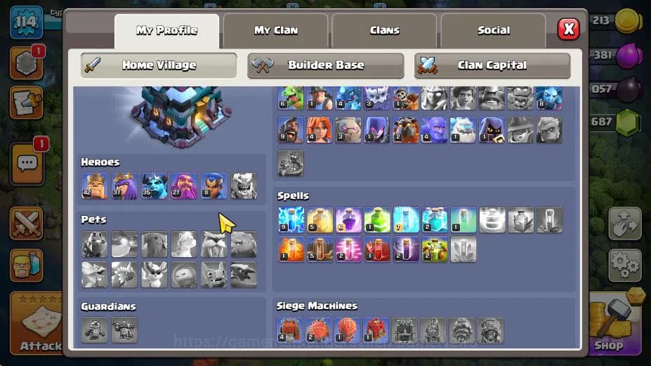 Clash of Clans Accounts TH 13-BH 9|Limited Skin|LV 114|HH 7|BK 42,AQ 37,GW image 3