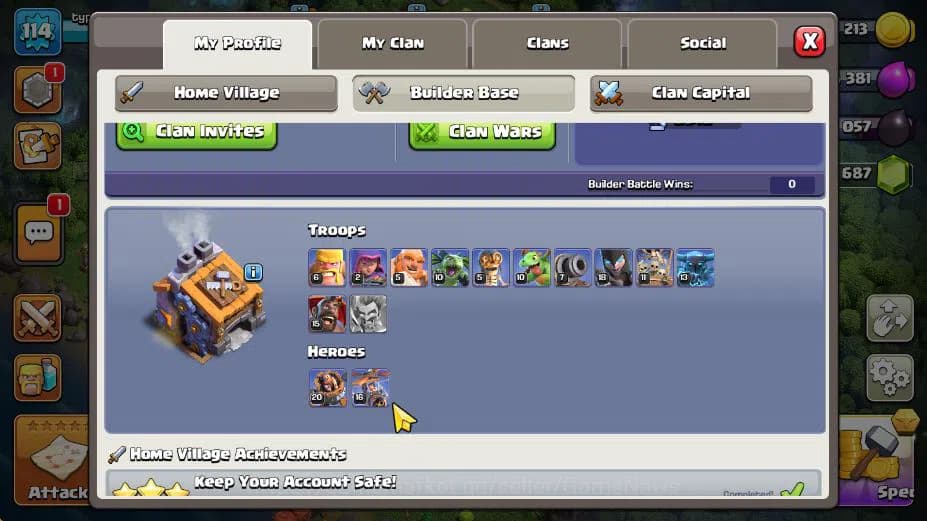 Clash of Clans Accounts TH 13-BH 9|Limited Skin|LV 114|HH 7|BK 42,AQ 37,GW image 5