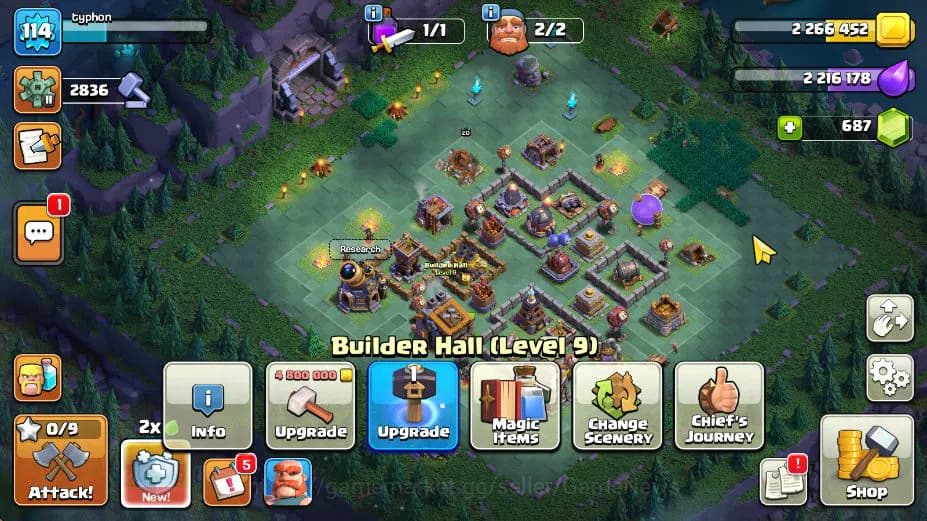 Clash of Clans Accounts TH 13-BH 9|Limited Skin|LV 114|HH 7|BK 42,AQ 37,GW image 6